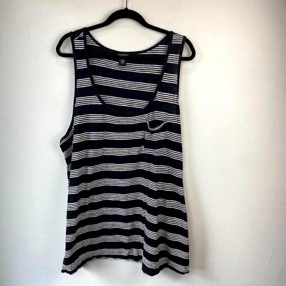 Torrid Striped Pocket Tank 4X
